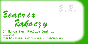 beatrix rakoczy business card